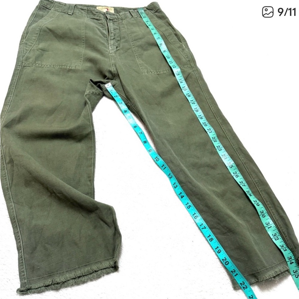 Nili Lotan sz 2 Drop Crotch Luna Pants 
Green Cropped Pants - repaired FLAW! - Picture 7 of 8